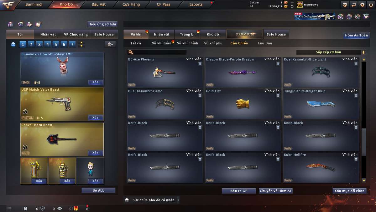 shop acc cf uy tin gia re